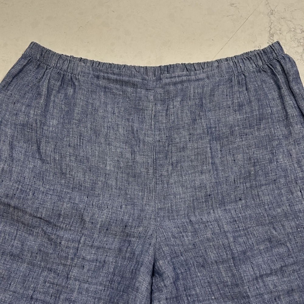 Flax blue light linen cropped pants size medium - Picture 4 of 10